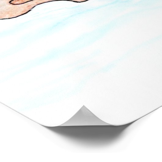 Vrolijk kerstfeest - Kerstman met kat en hond Poster (Hoek)