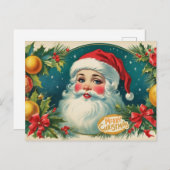 Vrolijk kerstfeest kerstman met Ornamenten Feestdagenkaart (Voorkant / Achterkant)