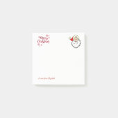 Vrolijk kerstfeest, kerstman op maat post-it® notes (Voorkant)