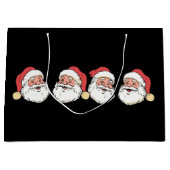 Vrolijk Kerstfeest Kerstman Pet Xmas Groot Cadeauzakje (Voorkant)