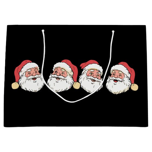 Vrolijk Kerstfeest Kerstman Pet Xmas Groot Cadeauzakje (Voorkant)