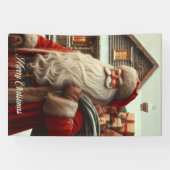 Vrolijk kerstfeest  kerstman spandoek (Horizontaal)