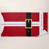 Vrolijk kerstfeest - kerstman strandlaken (Voorkant)