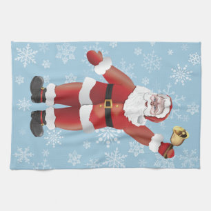 Vrolijk kerstfeest  kerstman theedoek
