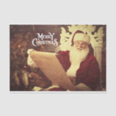 Vrolijk kerstfeest  kerstman tissuepapier (Voorkant)