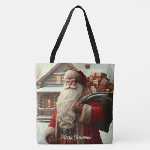 Vrolijk kerstfeest  kerstman tote bag
