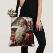 Vrolijk kerstfeest kerstman tote bag (Dichtbij)