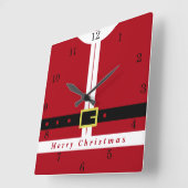 Vrolijk kerstfeest - kerstman vierkante klok (Hoek)