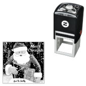 Vrolijk kerstfeest - kerstman  zelfinktende stempel (In situ)