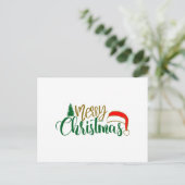Vrolijk kerstfeest Kerstmannenhoed Briefkaart (Staand voorkant)