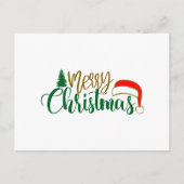 Vrolijk kerstfeest Kerstmannenhoed Briefkaart (Voorkant)