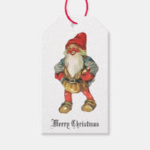 Vrolijk Kerstfeest Kerstman's Elf Cadeaulabel (Voorkant)