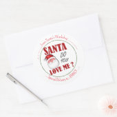Vrolijk kerstfeest. Kerstman's liefde Ronde Sticker (Envelop)