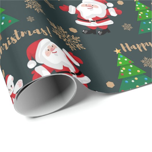 Vrolijk kerstfeest, Kerstmis, Beer Cadeaupapier (Rol Hoek)