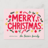 VROLIJK KERSTFEEST Kerstmis CUSTOM Briefkaart (Voorkant)