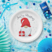 Vrolijk Kerstfeest, Kerstmis Gnome Papieren Bordje (Feest)