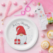 Vrolijk Kerstfeest, Kerstmis Gnome Papieren Bordje (Feest)