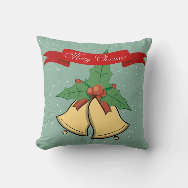 Vrolijk kerstfeest - Kerstmis - Pillow Kussen (Voorkant)