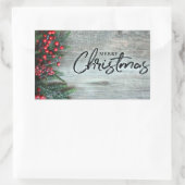** VROLIJK KERSTFEEST** KERSTMIS RECHTHOEKIGE STICKER (Tas)
