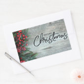 ** VROLIJK KERSTFEEST** KERSTMIS RECHTHOEKIGE STICKER (Envelop)