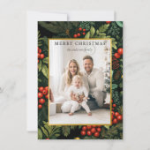 vrolijk kerstfeest! Kerstmispatroon, eenvoudige fo Feestdagenkaart (Voorkant)