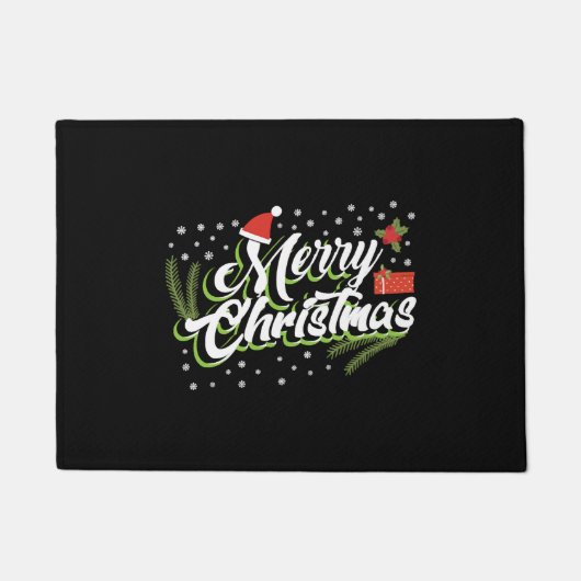 Vrolijk kerstfeest - kerstontwerp deurmat (Voorkant)