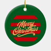Vrolijk Kerstfeest - Kerstornament Keramisch Ornament (Achterkant)
