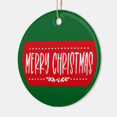 Vrolijk Kerstfeest - Kerstornament Keramisch Ornament (Links)