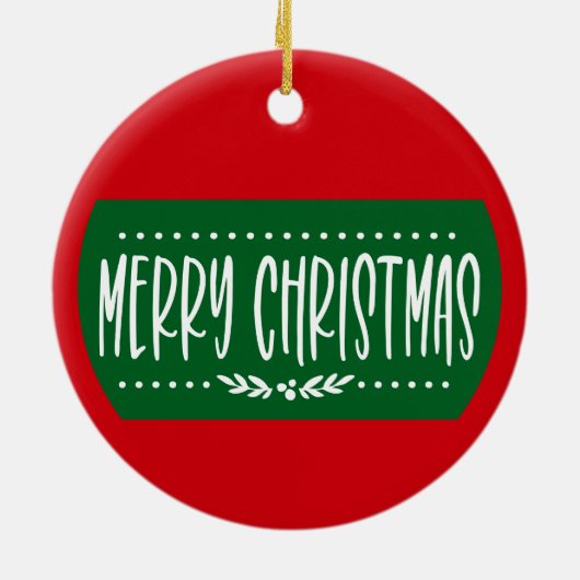 Vrolijk Kerstfeest - Kerstornament Keramisch Ornament (Achterkant)