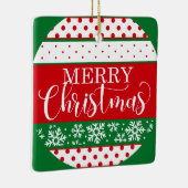 Vrolijk Kerstfeest - Kerstornament Keramisch Ornament (Rechts)
