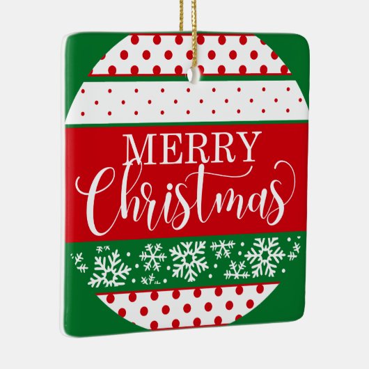 Vrolijk Kerstfeest - Kerstornament Keramisch Ornament (Rechts)