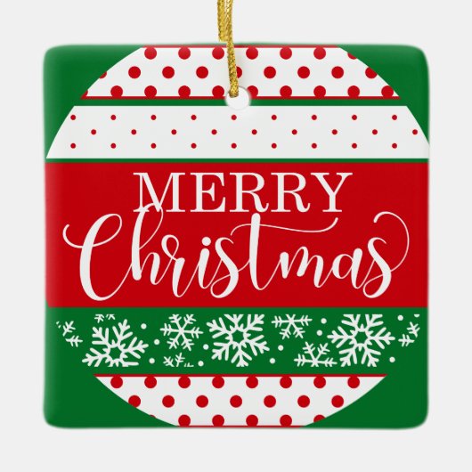 Vrolijk Kerstfeest - Kerstornament Keramisch Ornament (Voorkant)