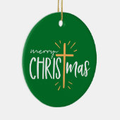 Vrolijk Kerstfeest - Kerstornament Keramisch Ornament (Rechts)