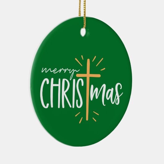 Vrolijk Kerstfeest - Kerstornament Keramisch Ornament (Rechts)
