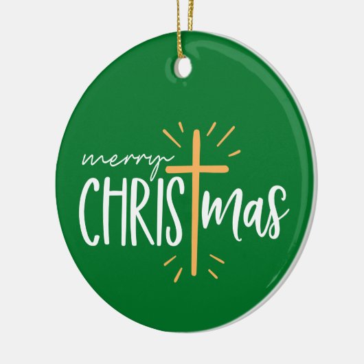 Vrolijk Kerstfeest - Kerstornament Keramisch Ornament (Links)