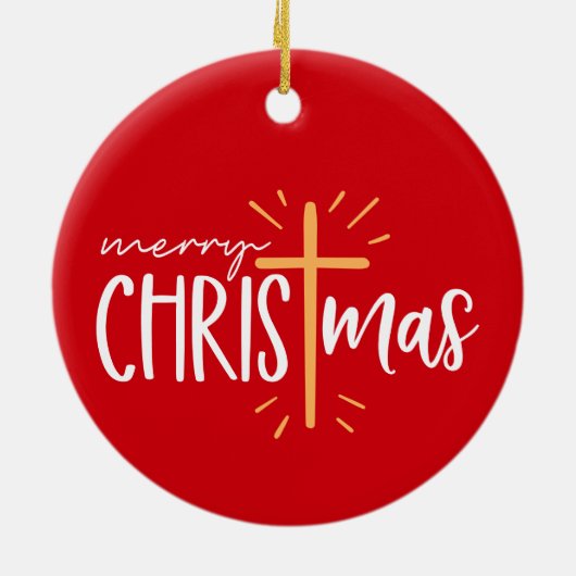 Vrolijk Kerstfeest - Kerstornament Keramisch Ornament (Achterkant)