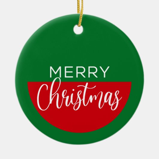 Vrolijk Kerstfeest - Kerstornament Keramisch Ornament (Voorkant)