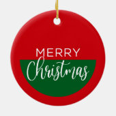 Vrolijk Kerstfeest - Kerstornament Keramisch Ornament (Achterkant)