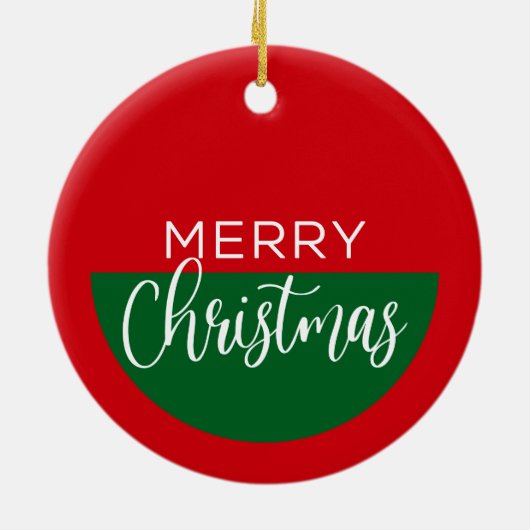 Vrolijk Kerstfeest - Kerstornament Keramisch Ornament (Achterkant)