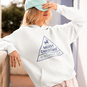 Vrolijk kerstfeest, kerstrendier hoodie