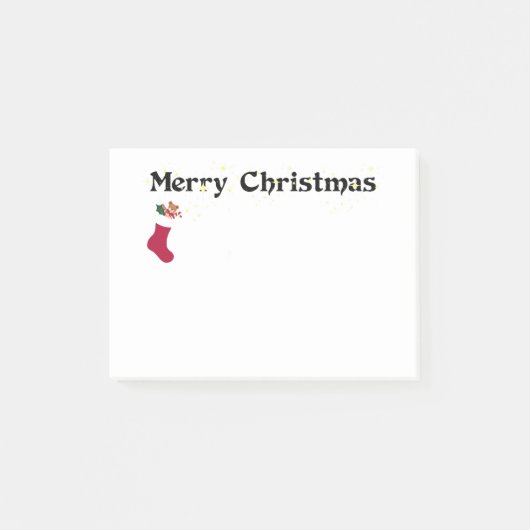 Vrolijk kerstfeest, kerststaart, post-it® notes (Voorkant)