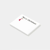 Vrolijk kerstfeest, kerststaart, post-it® notes (Schuin)