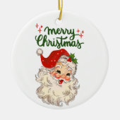 Vrolijk kerstfeest  kerstvakantie keramisch ornament (Voorkant)