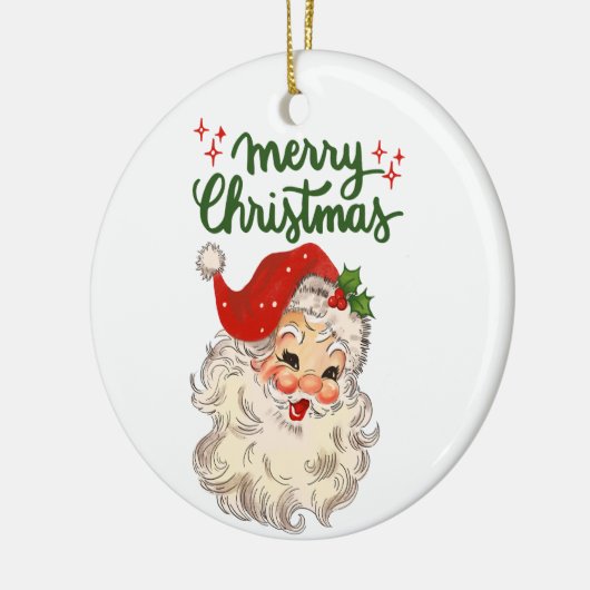 Vrolijk kerstfeest  kerstvakantie keramisch ornament (Links)