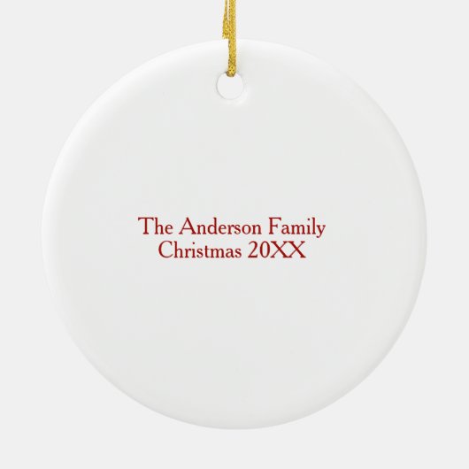 Vrolijk kerstfeest  kerstvakantie keramisch ornament (Achterkant)