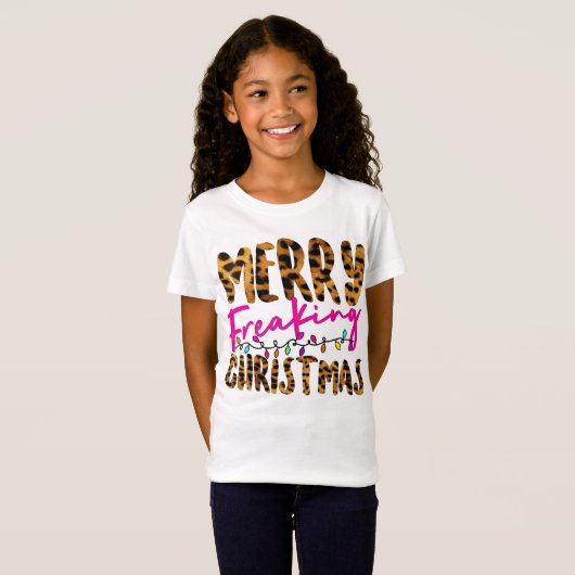 Vrolijk Kerstfeest, Kerstverlichting, Kerstfeest T-shirt (Voorkant volledig)