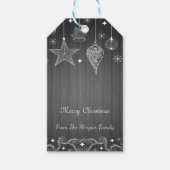 Vrolijk kerstfeest, kerstversieringen - gepersonal cadeaulabel (Voorkant)