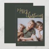 Vrolijk Kerstfeest Kinder Foto Vakantie Kaart (Voorkant / Achterkant)