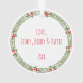 Vrolijk kerstfeest Kinder Names Jaar feestvieren Ornament (achterkant)