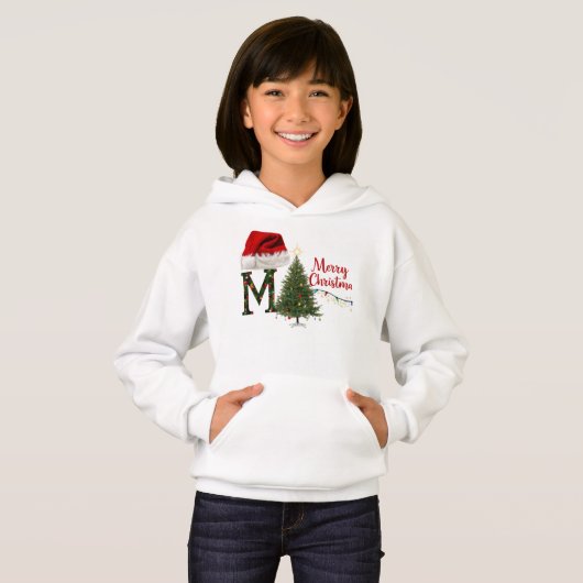 Vrolijk Kerstfeest Kinder Pullover Hoodie – Feeste (Voorkant volledig)